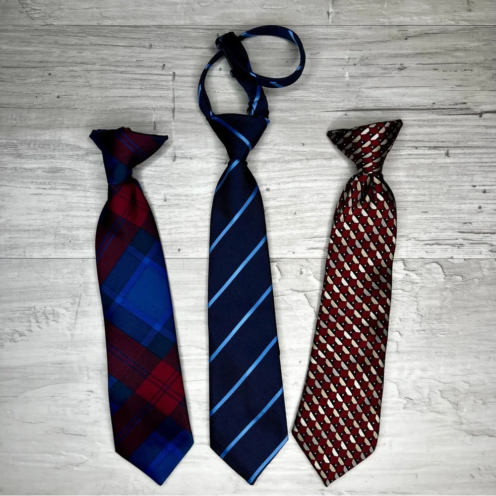 Boys Tie Set - Blue, Red, Burgundy size 24 months - 4 toddler